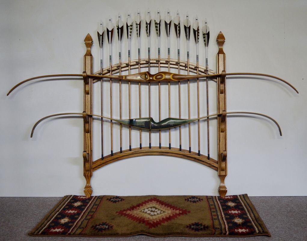Compound Bow and Arrow Display Rack